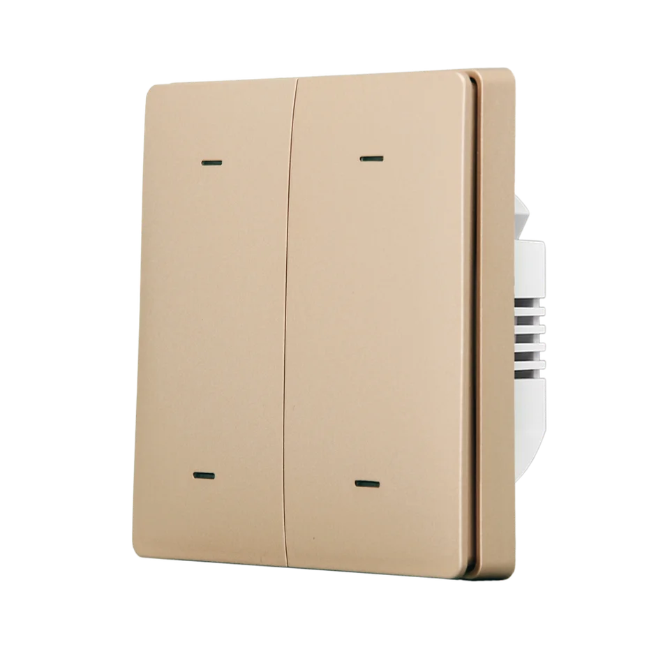 Gold piano-style smart switch