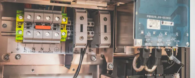 Connected equipment inside an industrial control cabinet